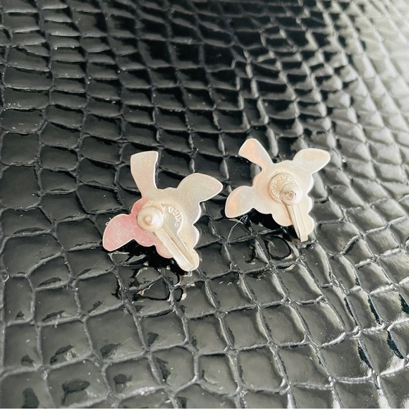 Antique Old Mexico Grape Cluster Puffy Sterling Silver Screw Clip Earrin… - Picture 3 of 9